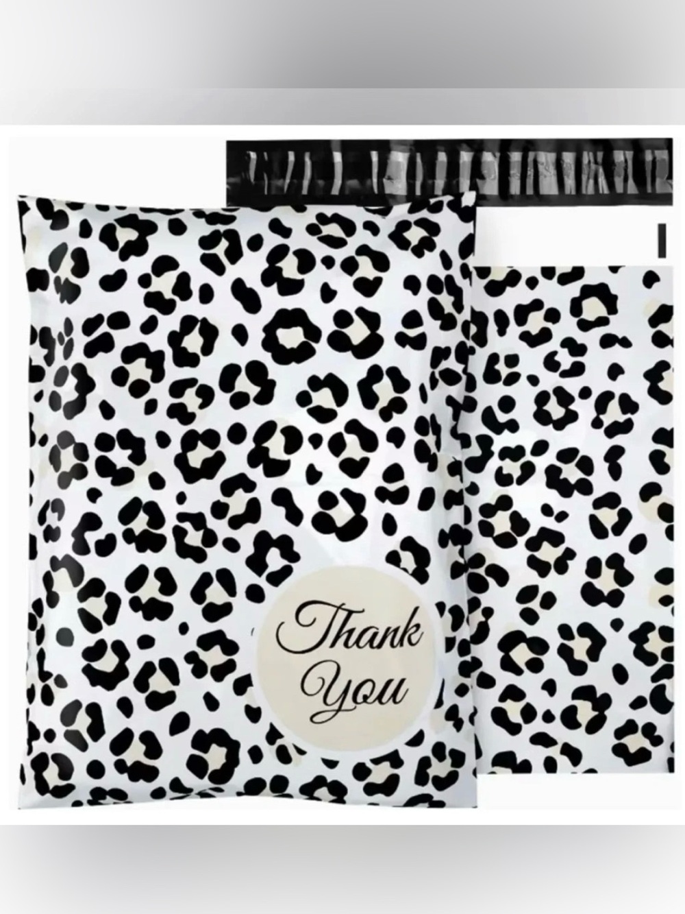 Set of 20 14.5” x 19” Cheetah Thank You Poly Mailers
